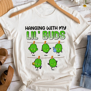 Hanging With My Lil' Buds, Personalized Shirt, Gift For Dad, Father's Day Gift, Dad's Little Buds - Shirts - GoDuckee