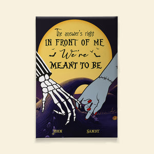Personalized Halloween Couple Poster & Canvas, We're Meant To Be, Gift For Couples - Poster & Canvas - GoDuckee