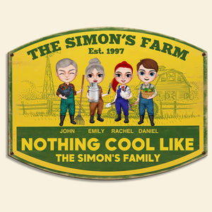 Farm Nothing Cool Like - Personalized Metal Sign - Metal Wall Art - GoDuckee