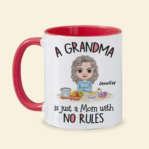 A Grandma Is Just A Mom With No Rules, Personalized Mug, Gift For Mom, Mother's Day Gift - Coffee Mug - GoDuckee