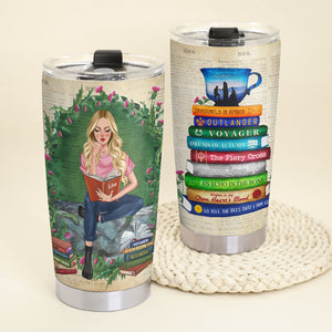 Personalized Outlander Reading Girl Tumbler Cup - Tea & Outlander Series - Tumbler Cup - GoDuckee