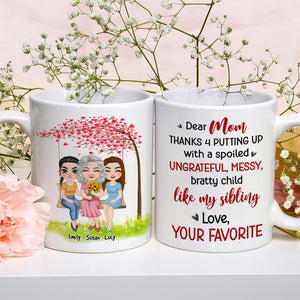 Dear Mom, Gift For Mom, Personalized Mug, Mom And Children Mug, Mother's Day Gift - Coffee Mug - GoDuckee