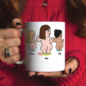 To My Besties I Love You With All My Butt, Besties Dancing Beach - Coffee Mug - GoDuckee