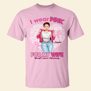 Personalized Breast Cancer Awareness Shirt, I Wear Pink For My Loved Ones, Pink Ribbon Girl - Shirts - GoDuckee