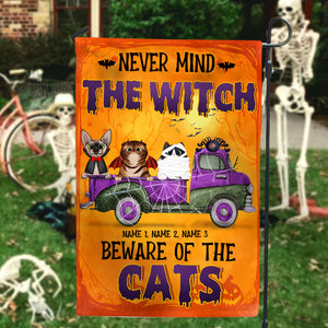 Personalized Gifts Ideas For Cat Lovers, Beware Of The Cats - Custom Flag - Flag - GoDuckee