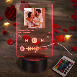 Personalized Rectangle Led Night Light - Gift for Family and Couples - Led Night Light - GoDuckee