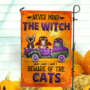 Personalized Gifts Ideas For Cat Lovers, Beware Of The Cats - Custom Flag - Flag - GoDuckee