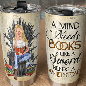 Personalized GOT Tumbler Cup - A Sword Needs A Whetstone - Gift for Fans - Tumbler Cup - GoDuckee
