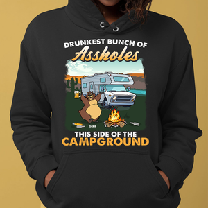 Personalized Gifts For Drunkest Bunch Of Assholes, This side of the Campground, Custom Shirts - Shirts - GoDuckee