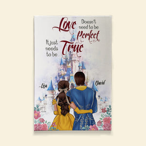 Personalized Couple Poster - Doesn't Need To Be Perfect It Just Needs To Be True - Poster & Canvas - GoDuckee