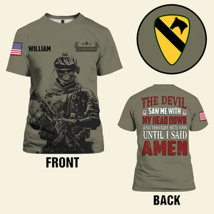 The Devil Saw Me with My Head Down and Thought He'd Won, Personalized Veteran Shirt, Custom Military Unit - AOP Products - GoDuckee
