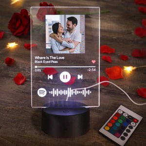 Personalized Rectangle Led Night Light - Gift for Family and Couples - Led Night Light - GoDuckee