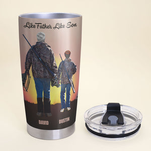 Personalized Hunting Dad & Son Tumbler - To My Dad, Like Father Like Son - Tumbler Cup - GoDuckee