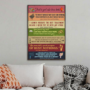 Custom Quote Poster For A Girl Who Loves Books - Poster & Canvas - GoDuckee