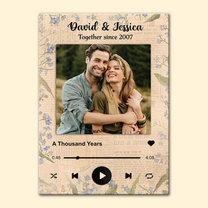 Custom Couple Photo Spotify Poster - Together A Thousand Years - Poster & Canvas - GoDuckee