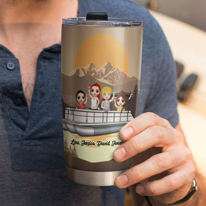Personalized Pontoon Tumbler Cup - Life In The Slow Lane - Gift For Friend - Tumbler Cup - GoDuckee