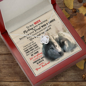 Custom Wolf Couple's Name - Personalized Love Knot Necklace - To My Wife - Jewelry - GoDuckee