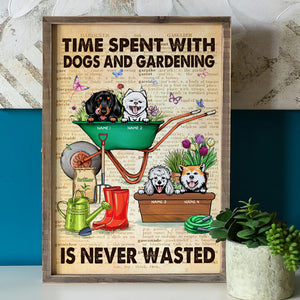 Personalized Dog Lover Poster - Time Spent With Dogs And Gardening Is Never Wasted - Custom Dog Breeds - Poster & Canvas - GoDuckee