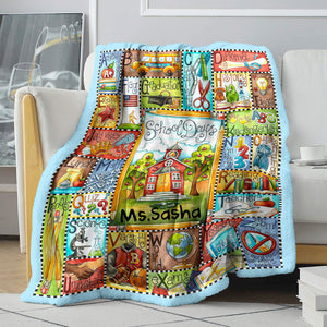 Jesus & Teacher Blanket - Custom Name - Blanket - GoDuckee