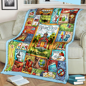 Jesus & Teacher Blanket - Custom Name - Blanket - GoDuckee