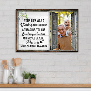 Heaven - Custom Memorial Photo Poster - Your Memory A Treasure - Window Frame - Poster & Canvas - GoDuckee