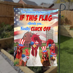 If This Flag Offends You Kindly Cluck Off Personalized Farmer Flag Gift For Farmer - Flag - GoDuckee