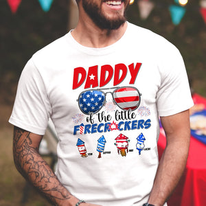 Daddy Of The Little Firecrackers Personalized Independence Day Shirt, Gift For Family - Shirts - GoDuckee
