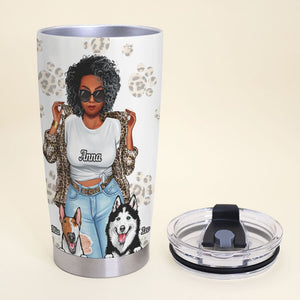 I'm Not A Mama Bear I'm More Of A Mama-Mama With Dogs- Gift For Mom-Personalized Tumbler- Dog Mom Tumbler - Tumbler Cup - GoDuckee