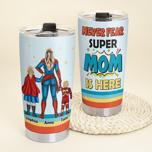Super Mom Is Here - Personalized Tumbler - Mother's Day Gift - Tumbler Cup - GoDuckee