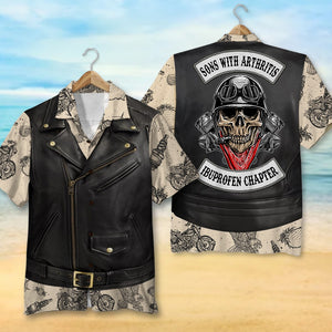 Biker Sons of Arthritis Ibuprofen Chapter Hawaiian Shirt Gift For Bike Lovers - Hawaiian Shirts - GoDuckee