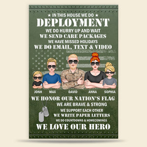 We Honor Our Nation's Flag Personalized Military Metal Sign Gift For Family - Metal Wall Art - GoDuckee