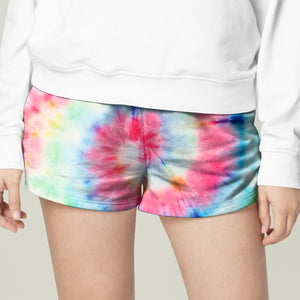 Custom Couple Tie Dye Hawaiian Shirt and Men Beach Shorts, Gift For Couple - Hawaiian Shirts - GoDuckee