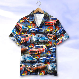 Custom Drag Racing Car Photo Hawaiian Shirt, Gift For Car Lovers (Car0902) - Hawaiian Shirts - GoDuckee