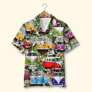Custom Volkswagen Campervan Photo Hawaiian Shirt, Summer Gift - Hawaiian Shirts - GoDuckee