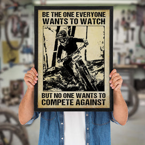 Retro Mountain Biking Poster - No One Wants To Against - Custom Name, Number - Poster & Canvas - GoDuckee