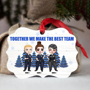 Together We Make The Best Team - Personalized Ornament - Gifts For Police Officer and Colleague - Ornament - GoDuckee