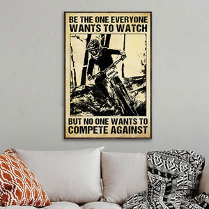 Retro Mountain Biking Poster - No One Wants To Against - Custom Name, Number - Poster & Canvas - GoDuckee