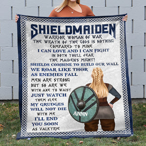 Personalized Shieldmaiden Blanket - I'll End You Soon As Valkyrie - Blanket - GoDuckee