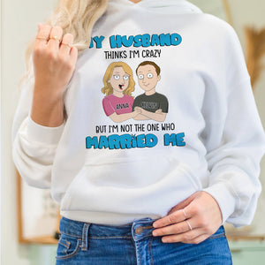 Personalized Couple Shirts - I'm Not The One Who Married Me - Couple Hand In Hand - Shirts - GoDuckee