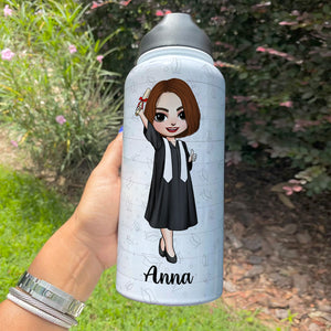 Personalized Graduation Water Bottle - She Was Unstoppable gdt2104 - Water Bottles - GoDuckee