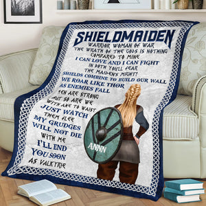 Personalized Shieldmaiden Blanket - I'll End You Soon As Valkyrie - Blanket - GoDuckee