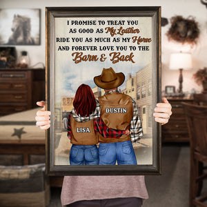 Personalized Cowboy Couple Poster - I Promise To Treat You - Poster & Canvas - GoDuckee