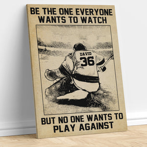 Personalized Sketch Hockey Player Poster - Be the One Everyone Wants to Watch - Poster & Canvas - GoDuckee