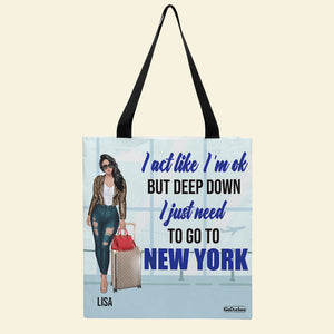Act Like OK - Personalized Tote Bag - Travelling Girls - Tote Bag - GoDuckee