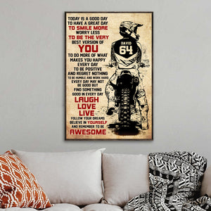 Personalized Motocross Poster - Today Is A Good Day - Vintage - Poster & Canvas - GoDuckee