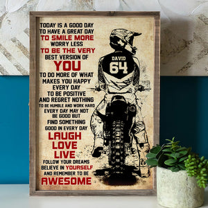 Personalized Motocross Poster - Today Is A Good Day - Vintage - Poster & Canvas - GoDuckee