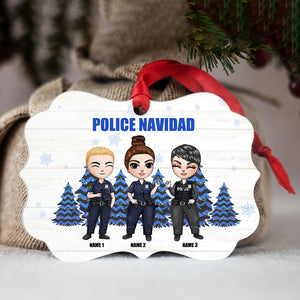 Police Colleague Police Navidad - Personalized Ornament - Ornament - GoDuckee