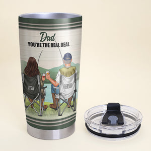 Personalized Fishing Dad & Daughter Tumbler - You'r A Real Deal I'm Your Daughter - Tumbler Cup - GoDuckee