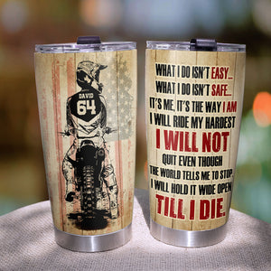 Personalized Motocross Tumbler Cup - What I Do Isn't Easy - Tumbler Cup - GoDuckee