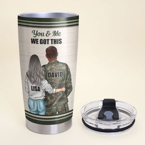 Personalized Veteran Couple Tumbler Cup - The Love Of My Life - Tumbler Cup - GoDuckee